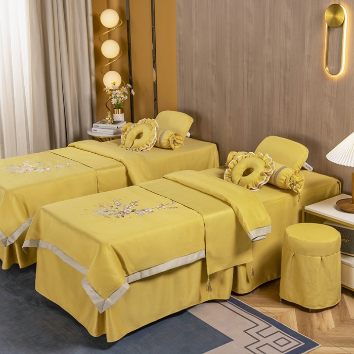 91家纺网 家纺一手货源 找家纺 不打烊家纺 2021新款美容床罩 四季如春-黄色