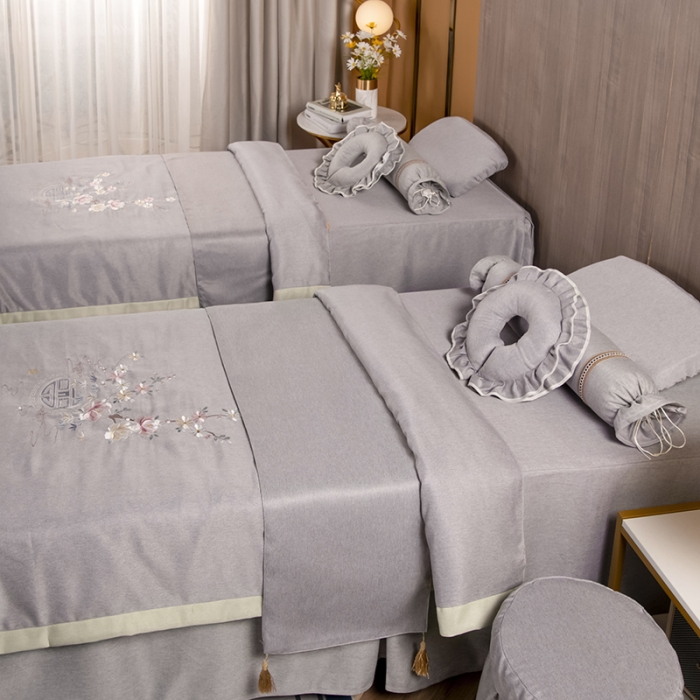 91家纺网 家纺一手货源 找家纺 不打烊家纺 2021新款美容床罩 四季如春-灰色
