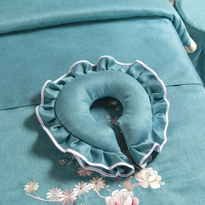 91家纺网 家纺一手货源 找家纺 不打烊家纺 2021新款美容床罩 四季如春-孔雀绿