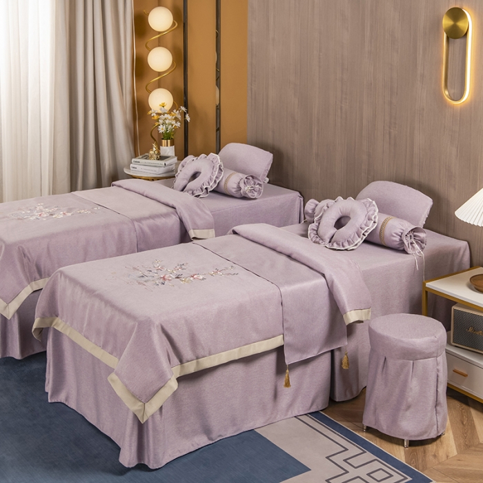 91家纺网 家纺一手货源 找家纺 不打烊家纺 2021新款美容床罩 四季如春-浅紫色