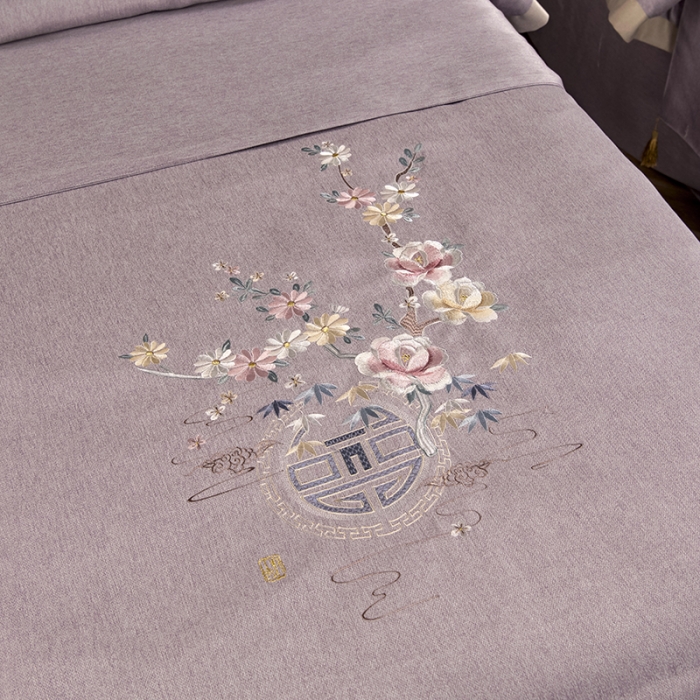 91家纺网 家纺一手货源 找家纺 不打烊家纺 2021新款美容床罩 四季如春-浅紫色