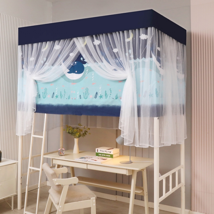 91家纺网 家纺一手货源 找家纺 迷仙巢家纺 2021新款落地学生蚊帐 LD海豚湾