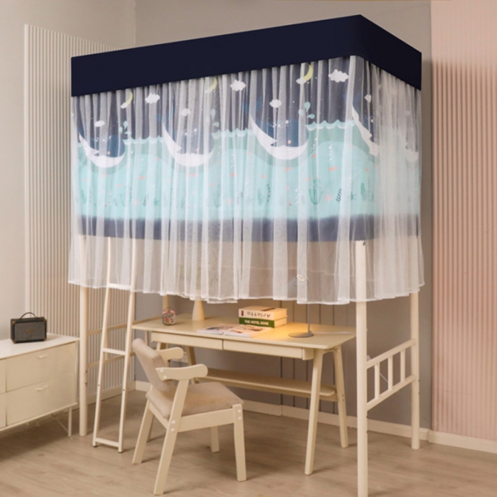 91家纺网 家纺一手货源 找家纺 迷仙巢家纺 2021新款落地学生蚊帐 LD海豚湾