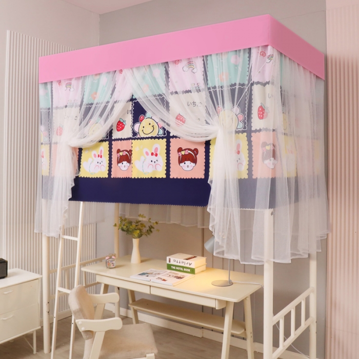 91家纺网 家纺一手货源 找家纺 迷仙巢家纺 2021新款落地学生蚊帐 LD元气少女