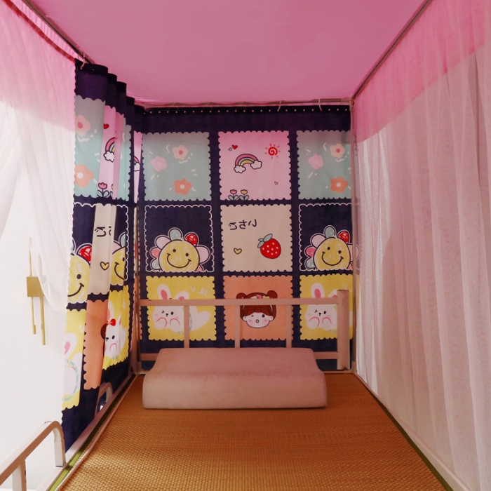 91家纺网 家纺一手货源 找家纺 迷仙巢家纺 2021新款落地学生蚊帐 LD元气少女