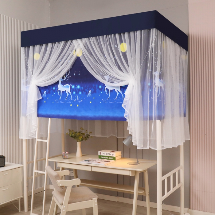 91家纺网 家纺一手货源 找家纺 迷仙巢家纺 2021新款落地学生蚊帐 LD月光鹿