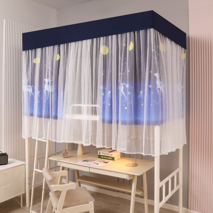 91家纺网 家纺一手货源 找家纺 迷仙巢家纺 2021新款落地学生蚊帐 LD月光鹿