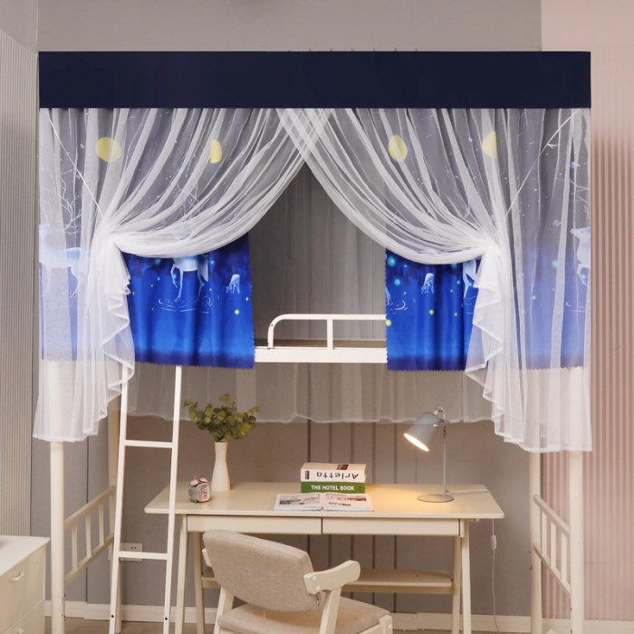 91家纺网 家纺一手货源 找家纺 迷仙巢家纺 2021新款落地学生蚊帐 LD月光鹿