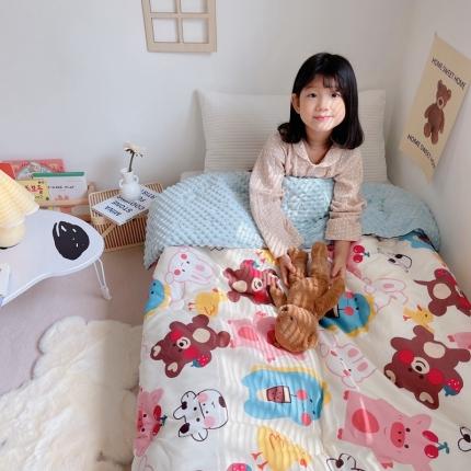 91家纺网 家纺一手货源 找家纺 （总）鱼宝 2021新款40贡缎全棉立体豆豆被