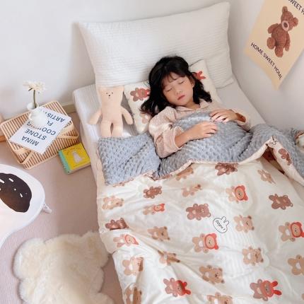 91家纺网 家纺一手货源 找家纺 （总）鱼宝 2021新款40贡缎全棉立体豆豆被