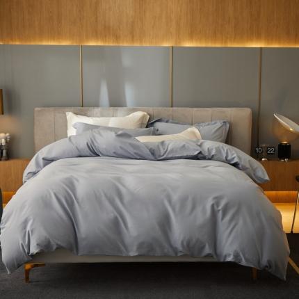 91家纺网 家纺一手货源 找家纺 涞澳家纺 2021新款50支磨绒纯色四件套-风格一 北极蓝