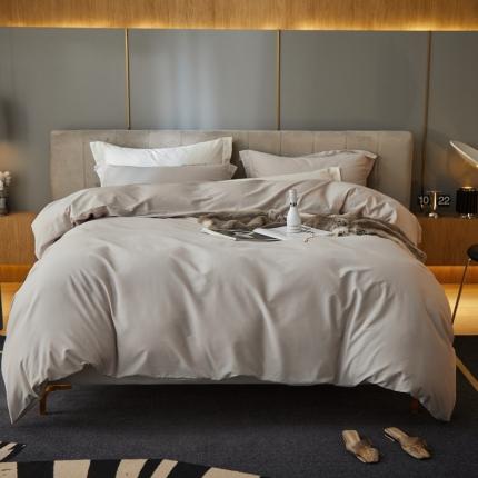 涞澳家纺 2021新款50支磨绒纯色四件套-风格一 空气灰