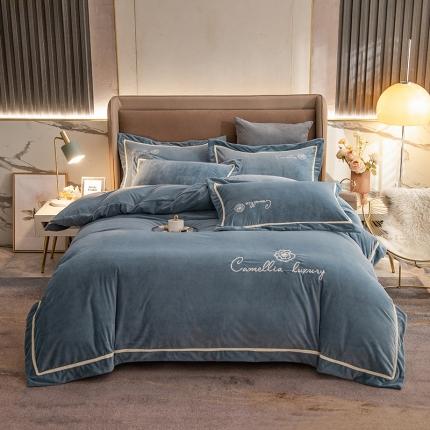 91家纺网 家纺一手货源 找家纺 （总）乐视家纺 2024新款婴儿绒刺绣保暖四件套