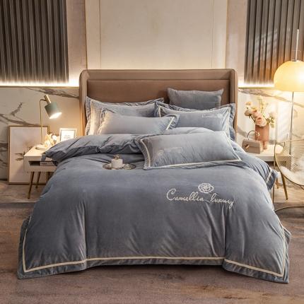 91家纺网 家纺一手货源 找家纺 （总）乐视家纺 2024新款婴儿绒刺绣保暖四件套