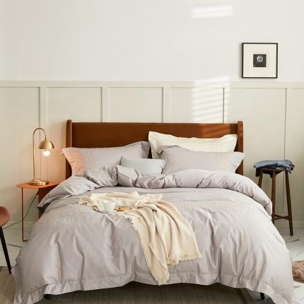 91家纺网 家纺一手货源 找家纺 涞澳家纺 2021新款50支全棉绣花四件套 伊洛-儒雅灰