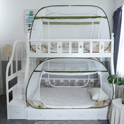 凯丽莎 2021新款子母床免安装蚊帐 热气球-深绿
