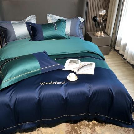 91家纺网 家纺一手货源 找家纺 总涞澳家纺 2021新款100支全棉长绒棉工艺款四件套-安迪