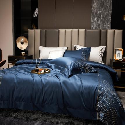 91家纺网 家纺一手货源 找家纺 总涞澳家纺 2021新款100支全棉长绒棉工艺款四件套-时光