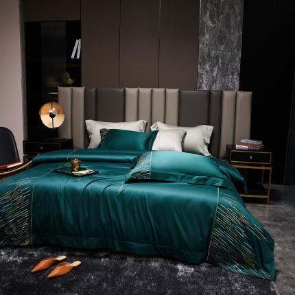 91家纺网 家纺一手货源 找家纺 总涞澳家纺 2021新款100支全棉长绒棉工艺款四件套-时光