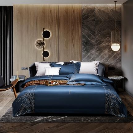 总涞澳家纺 2021新款100支全棉长绒棉工艺款四件套-时光