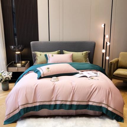 91家纺网 家纺一手货源 找家纺 总涞澳家纺 2021新款100支全棉长绒棉工艺款四件套-骑士