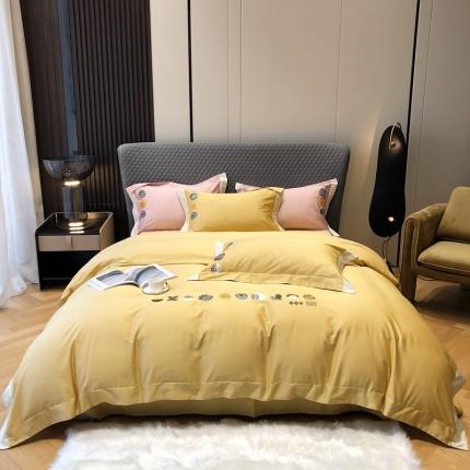 91家纺网 家纺一手货源 找家纺 总涞澳家纺 2021新款100支全棉长绒棉工艺款四件套-印象