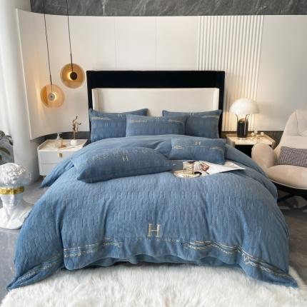 91家纺网 家纺一手货源 找家纺 （总）博纳 2021新款200g牛奶绒四件套系列