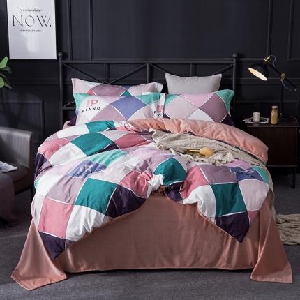 麦芽家纺  2021新款匹马绒保暖四件套 绚丽