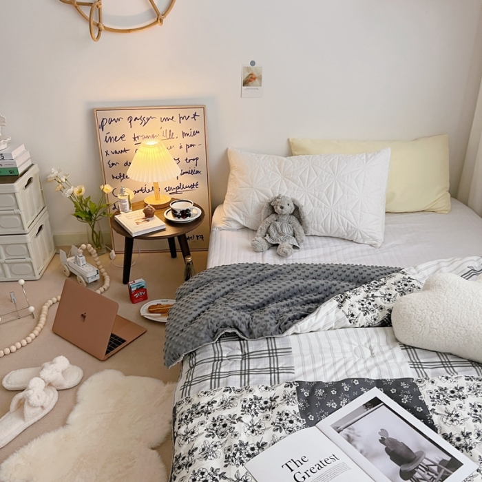 91家纺网 家纺一手货源 找家纺 星期八2021新款豆豆被冬被 黑茶方格