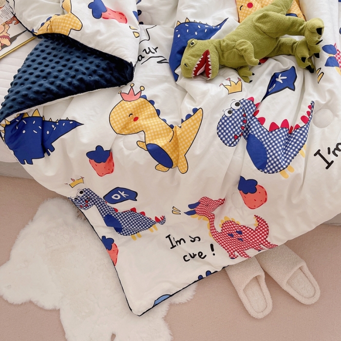 91家纺网 家纺一手货源 找家纺 星期八2021新款豆豆被冬被 小恐龙