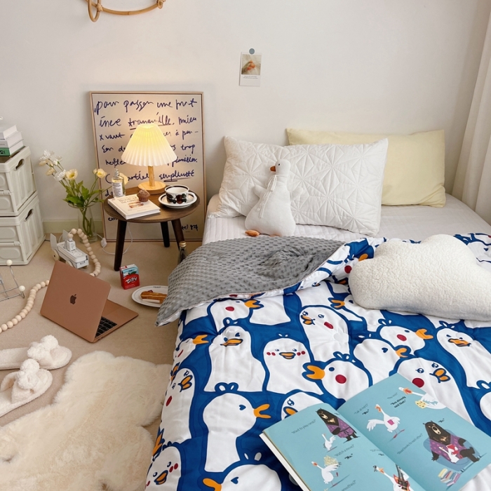 91家纺网 家纺一手货源 找家纺 星期八2021新款豆豆被冬被 小鸭子