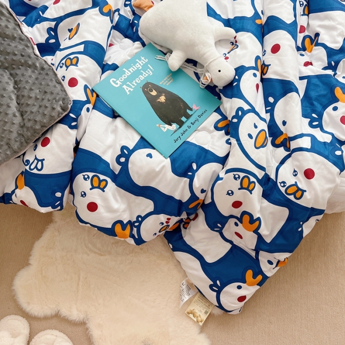 91家纺网 家纺一手货源 找家纺 星期八2021新款豆豆被冬被 小鸭子