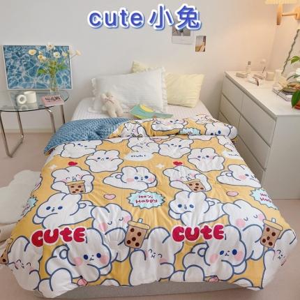 91家纺网 家纺一手货源 找家纺 星期八2021新款豆豆被冬被 cute小兔