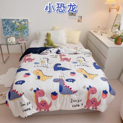 91家纺网 家纺一手货源 找家纺 星期八2021新款豆豆被冬被 小恐龙