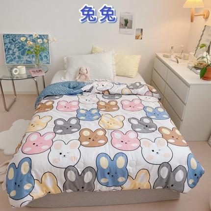 91家纺网 家纺一手货源 找家纺 星期八2021新款豆豆被冬被 兔兔