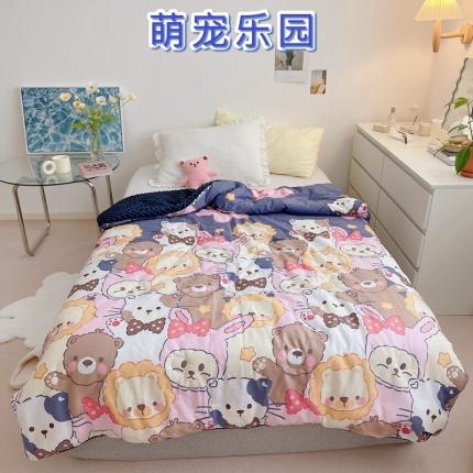 91家纺网 家纺一手货源 找家纺 星期八2021新款豆豆被冬被 萌宠乐园