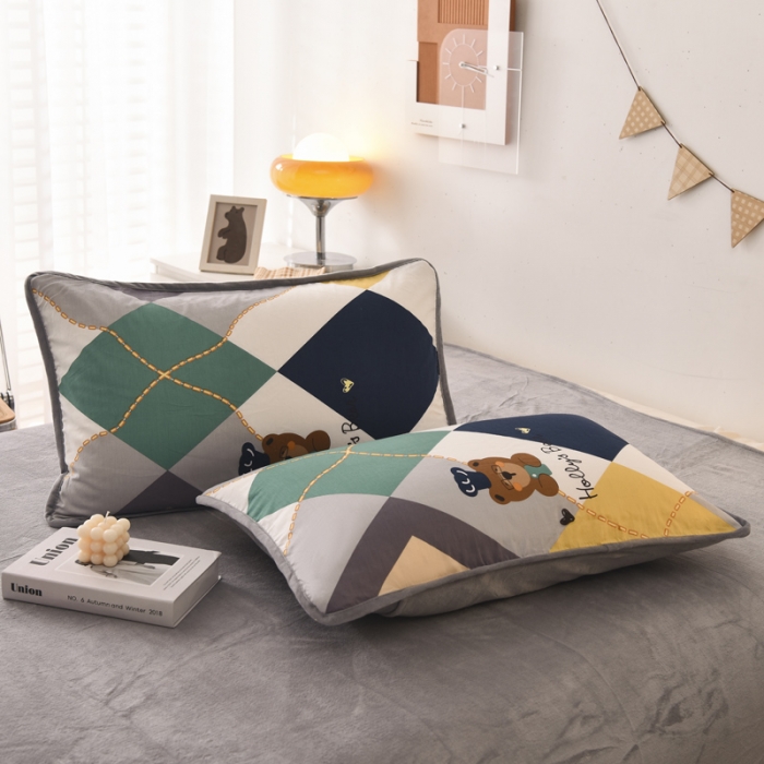 91家纺网 家纺一手货源 找家纺 琪琪阁 2021新款全棉+牛奶绒四件套 爱尔威