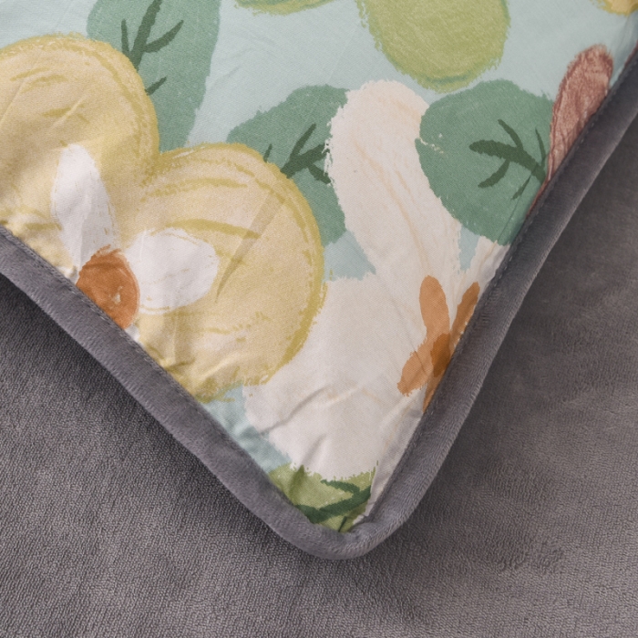 91家纺网 家纺一手货源 找家纺 琪琪阁 2021新款全棉+牛奶绒四件套 花田梦