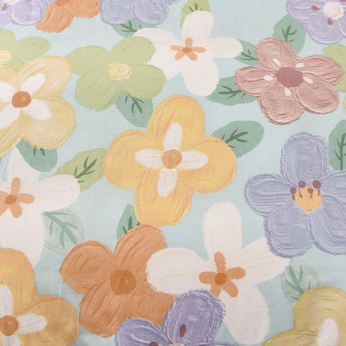 91家纺网 家纺一手货源 找家纺 琪琪阁 2021新款全棉+牛奶绒四件套 花田梦