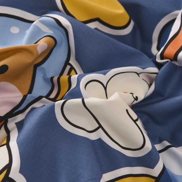 91家纺网 家纺一手货源 找家纺 琪琪阁 2021新款全棉+牛奶绒单被套 太空熊