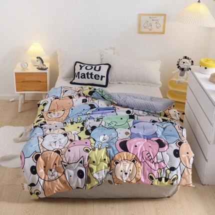 91家纺网 家纺一手货源 找家纺 (总)八零年代 2021新款秋冬加厚婴儿绒豆豆毯被芯被套