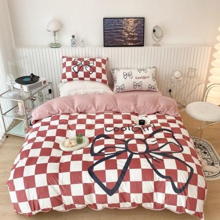 91家纺网 家纺一手货源 找家纺 （总）昔可家纺 2021新款大版宝宝牛奶绒四件套