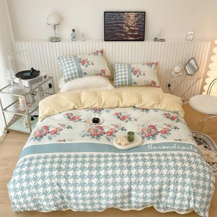 91家纺网 家纺一手货源 找家纺 （总）昔可家纺 2021新款大版宝宝牛奶绒四件套