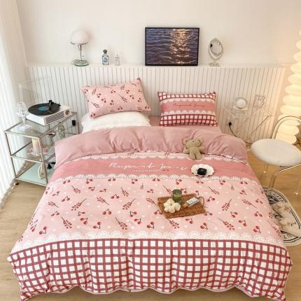 91家纺网 家纺一手货源 找家纺 （总）昔可家纺 2021新款大版宝宝牛奶绒四件套