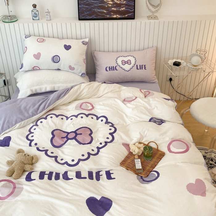 91家纺网 家纺一手货源 找家纺 （总）昔可家纺 2021新款大版宝宝牛奶绒四件套