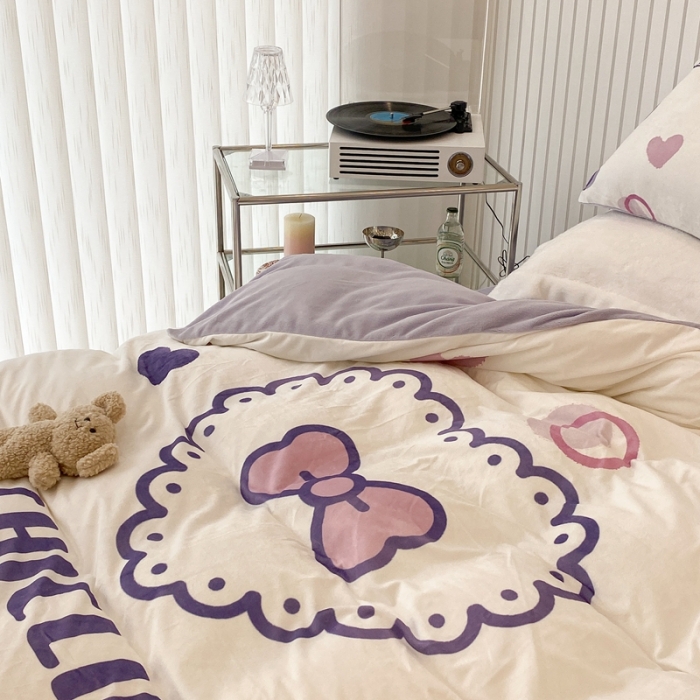 91家纺网 家纺一手货源 找家纺 （总）昔可家纺 2021新款大版宝宝牛奶绒四件套