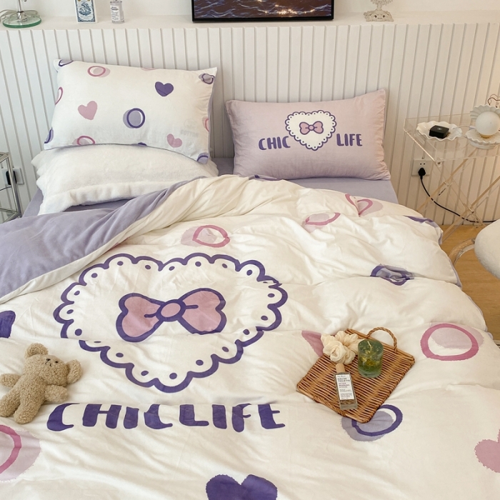 91家纺网 家纺一手货源 找家纺 （总）昔可家纺 2021新款大版宝宝牛奶绒四件套