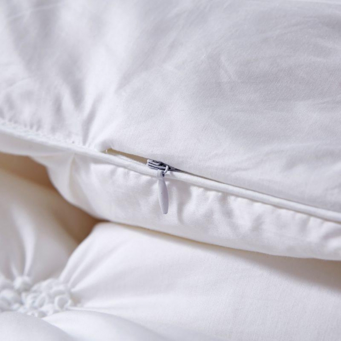 91家纺网 家纺一手货源 找家纺 锦瑞羽绒 2021新款羽绒被鹅绒被秋冬揪花被 白