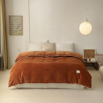 91家纺网 家纺一手货源 找家纺 （总）富瑞阁 2024新款太阳格加厚提花牛奶绒被套直播款