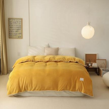 91家纺网 家纺一手货源 找家纺 （总）富瑞阁 2024新款太阳格加厚提花牛奶绒被套直播款